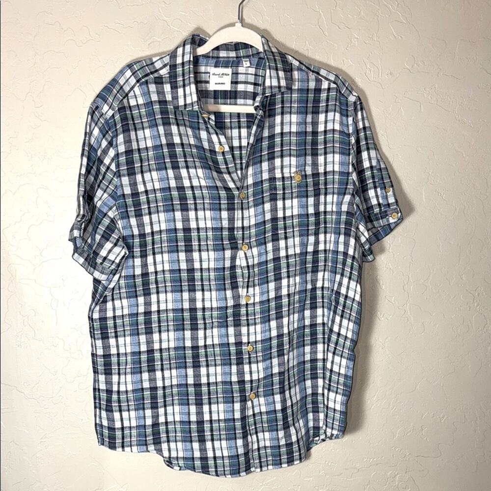 Murano Baird Mcnutt linen button front shirt mens size large